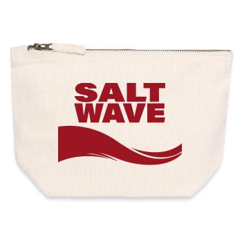 SALT WAVE - Canvas Reißverschluss-Täschchen (12 x 13 cm) - Naturweiß - Vorne