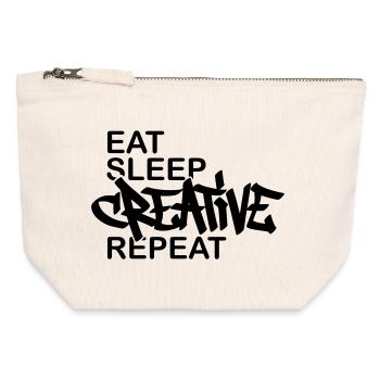 Creative Motto Graffiti Day - Canvas Zip Pouch 12 x 13 cm - nature - Front