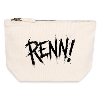 Run! - Canvas Zip Pouch 12 x 13 cm - nature - Front