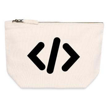 Programmierer-Code - Canvas Reißverschluss-Täschchen (12 x 13 cm) - Naturweiß - Vorne