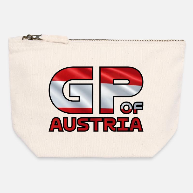 austria_gp - Canvas Reißverschluss-Täschchen (12 x 13 cm) - Naturweiß