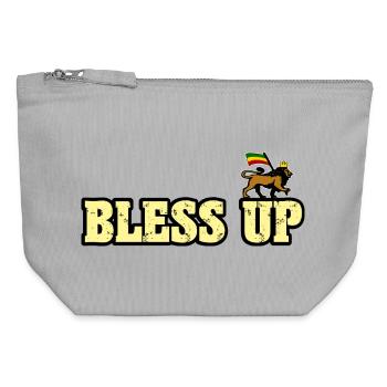 Dub Reggae Bless Up - Pochette zippée en toile 12 x 13 cm - gris chiné - Devant