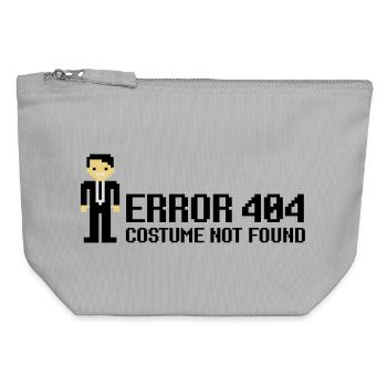 Error 404 - Costume not found - Pochette zippée en toile 12 x 13 cm - gris chiné - Devant
