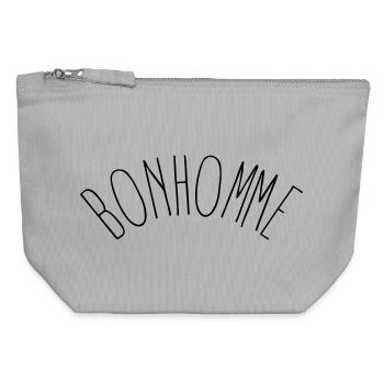 Bonhomme - Petit mec tout simplement - Pochette zippée en toile 12 x 13 cm - gris chiné - Devant
