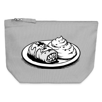Golubzi cabbage wrap with mashed potatoes - Canvas Zip Pouch 12 x 13 cm - sports grey - Front