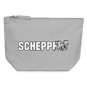 Hochets « le design pour la soirée techno » - Pochette zippée en toile 12 x 13 cm - gris chiné - Devant