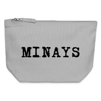 Logo Minays - Pochette zippée en toile 12 x 13 cm - gris chiné - Devant