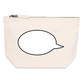 Liens de bandes dessinées dans les bulles de dialogue - Pochette zippée en toile 12 x 13 cm - blanc naturel - Devant