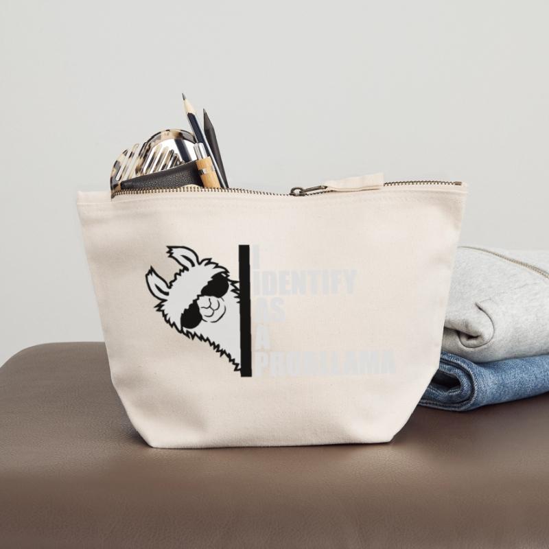 I Identify As A Probllama Cool Lama Problem Spruch Canvas Zip Pouch 12 x 13 cm