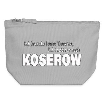 Therapie KOSEROW - Canvas Reißverschluss-Täschchen (12 x 13 cm) - Grau meliert - Vorne