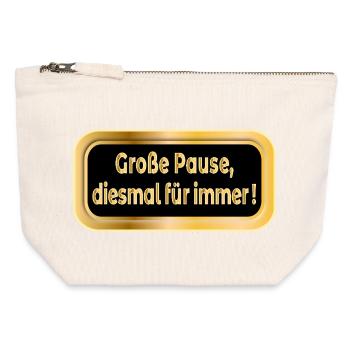LEHRER LEHRERIN PENSIONIERUNG - Canvas Reißverschluss-Täschchen (12 x 13 cm) - Naturweiß - Vorne