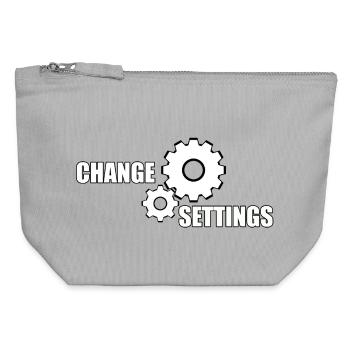 CHANGE SETTINGS - Canvas Zip Pouch 12 x 13 cm - sports grey - Front