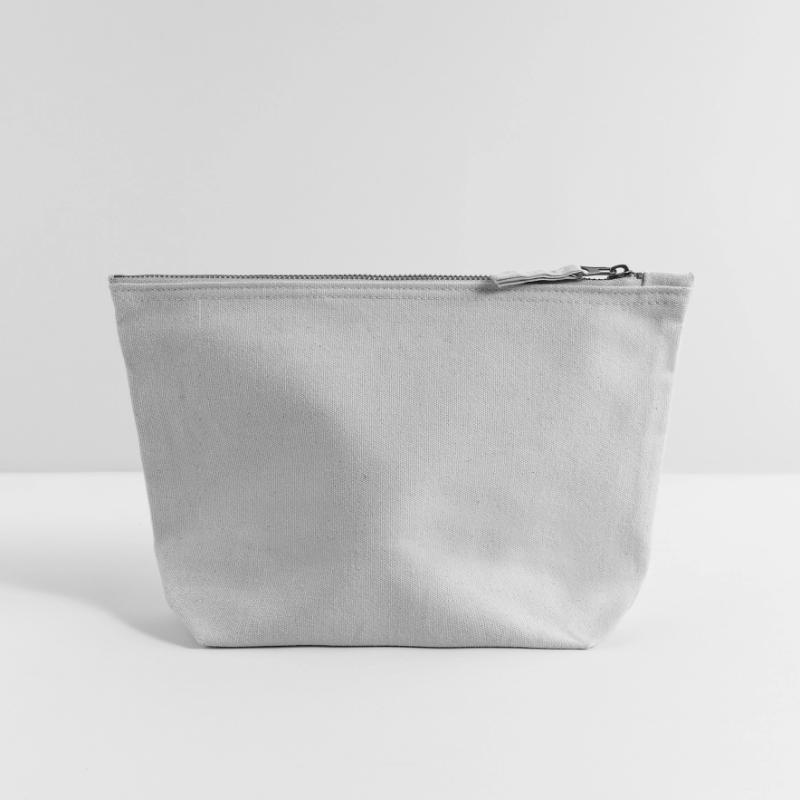 Chien regarde sa queue Pochette zippée en toile 12 x 13 cm
