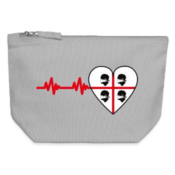4 Mori Masked Pulse - Canvas Zip Pouch 12 x 13 cm - sports grey - Front