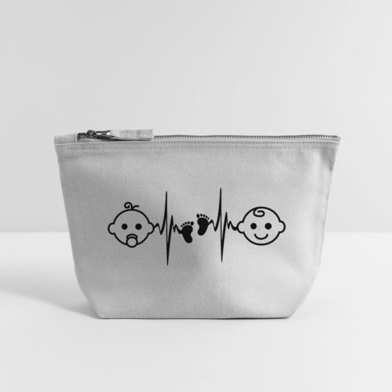 Baby Mädchen oder Junge Canvas Reißverschluss-Täschchen (12 x 13 cm)