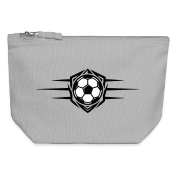 Soccer Icon - Canvas Zip Pouch 12 x 13 cm - sports grey - Front