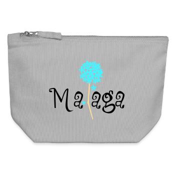 Malaga Biznaga - Pochette zippée en toile 12 x 13 cm - gris chiné - Devant