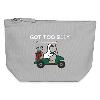 Got Too Silly Golf Goose - Canvas Zip Pouch 12 x 13 cm - sports grey - Front