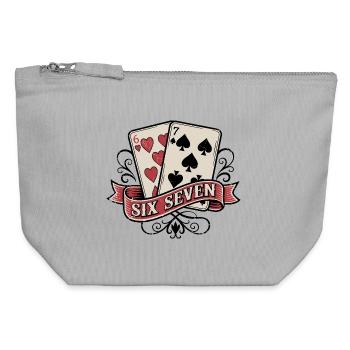 SIx Seven Cards - Canvas Zip Pouch 12 x 13 cm - sports grey - Front
