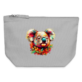Koala - Canvas Zip Pouch 12 x 13 cm - sports grey - Front