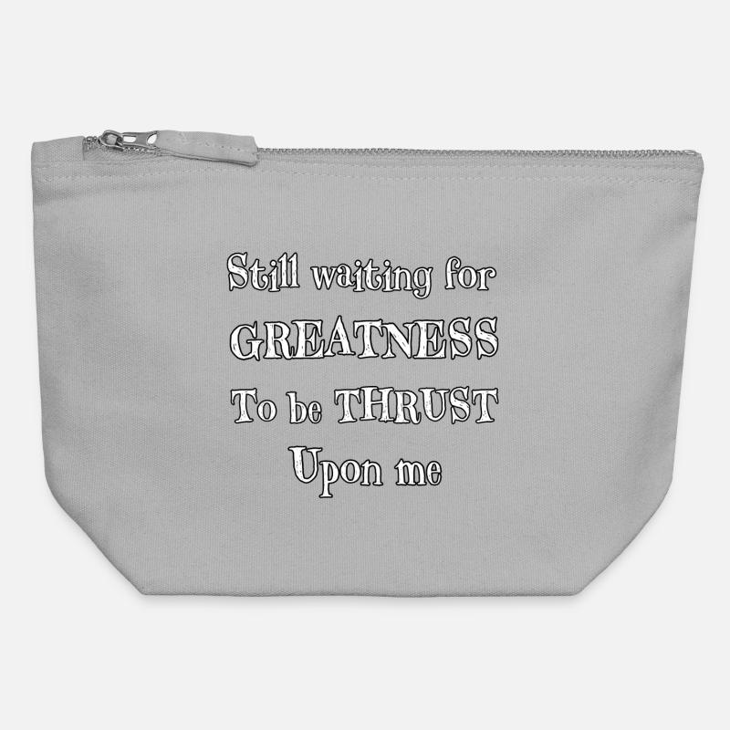 Still Waiting for Greatness To Be Thrust Upon Me - Canvas Zip Pouch 12 x 13 cm - sports grey