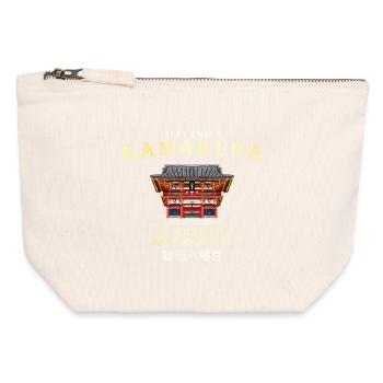 Japan, Kamakura City, Shinto Shrine Drawing - Canvas Zip Pouch 12 x 13 cm - nature - Front