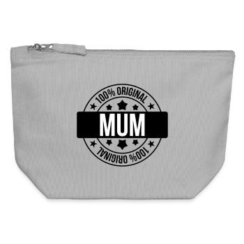 Best Mom - Mother's Day - Canvas Zip Pouch 12 x 13 cm - sports grey - Front