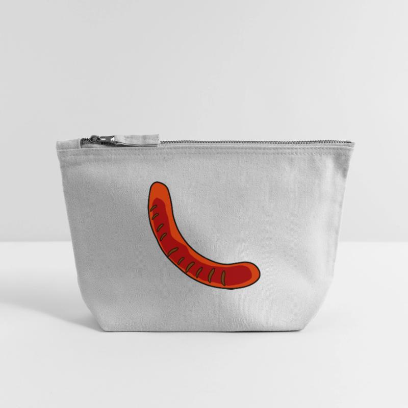 Wurst oder Bratwurst Canvas Reißverschluss-Täschchen (12 x 13 cm)