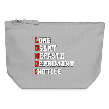 Monday - Canvas Zip Pouch 12 x 13 cm - sports grey - Front