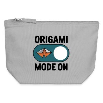 Origami Fashion On Paper Folding Hobby Saying for - Canvas Zip Pouch 12 x 13 cm - sports grey - Front