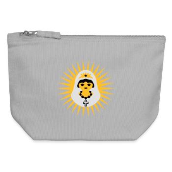 Braut | Bride | Wedding | Junggesellenabschied - Canvas Zip Pouch 12 x 13 cm - sports grey - Front