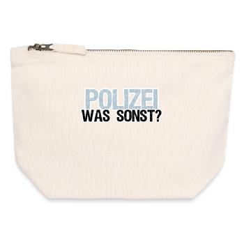 Polizei Polizist Beruf Arbeit Sprüche - Canvas Reißverschluss-Täschchen (12 x 13 cm) - Naturweiß - Vorne