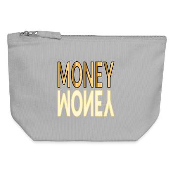 MONEY WEALTH - Canvas Zip Pouch 12 x 13 cm - sports grey - Front