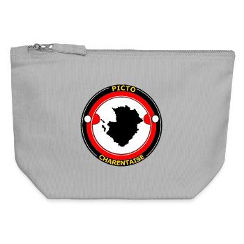 Pictogram Charentaise - Canvas Zip Pouch 12 x 13 cm - sports grey - Front