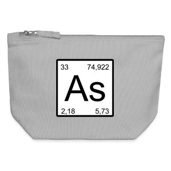 As Element Art Print - Canvas Zip Pouch 12 x 13 cm - sports grey - Front