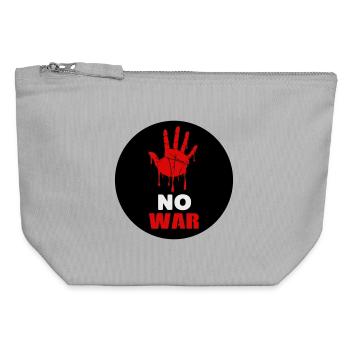 No war - Canvas Zip Pouch 12 x 13 cm - sports grey - Front