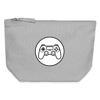 Controller in hand, level 1 activated, player gift - Canvas Zip Pouch 12 x 13 cm - sports grey - Front