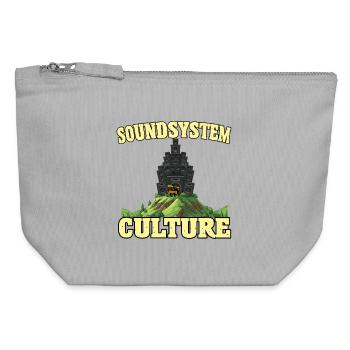 Soundsystem Culture Lion - Canvas Reißverschluss-Täschchen (12 x 13 cm) - Grau meliert - Vorne