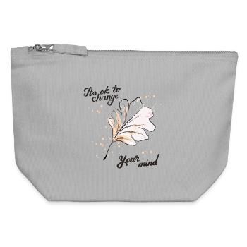 Réflexions Petal - Pochette zippée en toile 12 x 13 cm - gris chiné - Devant