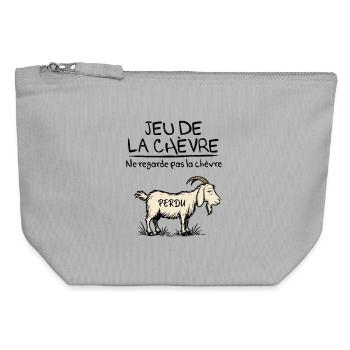 The Goat Game - Canvas Zip Pouch 12 x 13 cm - sports grey - Front