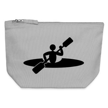Canoe kayak - Canvas Zip Pouch 12 x 13 cm - sports grey - Front