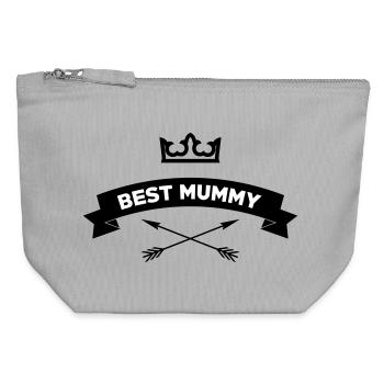 Best Mom - Mother's Day - Canvas Zip Pouch 12 x 13 cm - sports grey - Front