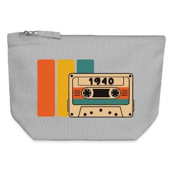 1940 Birthday 1940 Born 1940 Birthday - Canvas Zip Pouch 12 x 13 cm - sports grey - Front