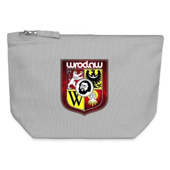Wrocław, Polska, Wroclaw, Wroclaw - Conception - Pochette zippée en toile 12 x 13 cm - gris chiné - Devant