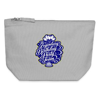 Birthday Party Team Saying - Canvas Zip Pouch 12 x 13 cm - sports grey - Front