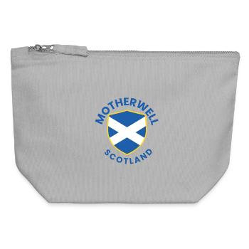 Motherwell Scotland Shield - Canvas Zip Pouch 12 x 13 cm - sports grey - Front