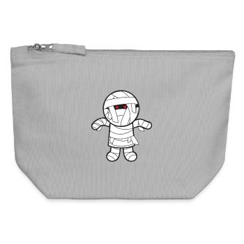 Chemise enfant Motif chemise momie enveloppé de momie - Pochette zippée en toile 12 x 13 cm - gris chiné - Devant