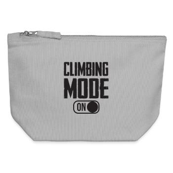 Climbing Mode Turn On Typography - Canvas Zip Pouch 12 x 13 cm - sports grey - Front
