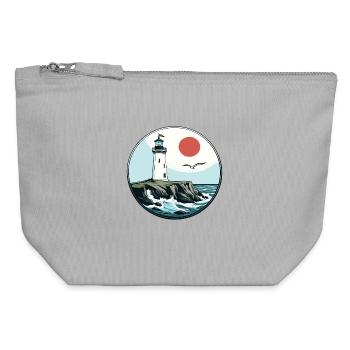 lighthouse - Canvas Zip Pouch 12 x 13 cm - sports grey - Front