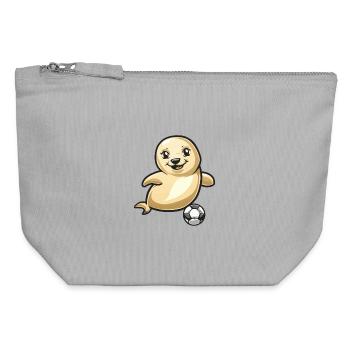 Seal Seal Football - Canvas Zip Pouch 12 x 13 cm - sports grey - Front